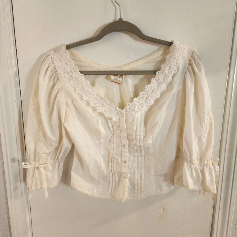 Gunne Sax cotton blouse